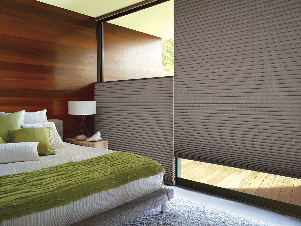 Motorized shades are a great addition to your home automation system.